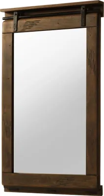 Image de MASSIVMOEBEL24 | Miroir en bois de manguier huilé RAILWAY #483