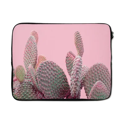 Produktbild von MuchoWow® Laptop Hülle 17 Zoll Laptoptasche Kaktus - Pflanzen - Sommer - Zipper - Schutzabdeckung
