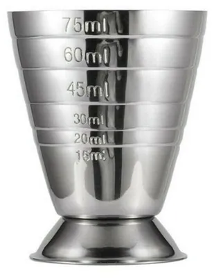 Produktbild von Edelstahl Messbecher 75 ml 5 Esslöffel für Cocktails und Mixgetränke 1 Stück