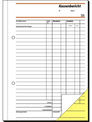 Produktbild von SIGEL SD007 Kassenberichte/Bestandsrechnung, 1. und 2. Blatt bedruckt, A5, selbstdurchschreibend, 2 x 40 Blatt