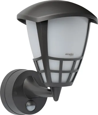 Produktbild von Oktaplex Außenwandleuchte mit Bewegungsmelder wechselbares E27 Leuchtmittel Außenlampe IP54 230V anthrazit