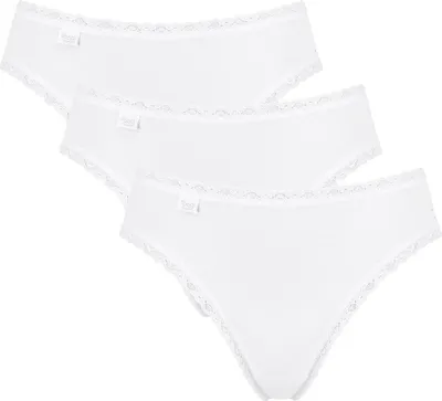 Produktbild von sloggi Damen Tai-Slip 3-Pack 24/7 Baumwolle Lace - WHITE - Größe 48