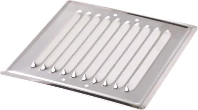Immagine prodotto di Griglia di ventilazione Aqbau® con morsetti 165 x 165 mm Griglia di protezione dalle intemperie Griglia per l'aria di scarico (acciaio inox argento)