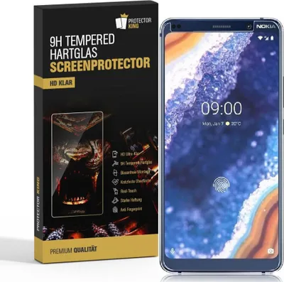 Produktbild von 3x 9H Hartglasfolie für Nokia 9 Panzerfolie Displayglas Schutzglas HD Ultra KLAR