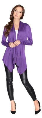 Produktbild von Damen Cardigan Umhang Poncho ; Violett S/M