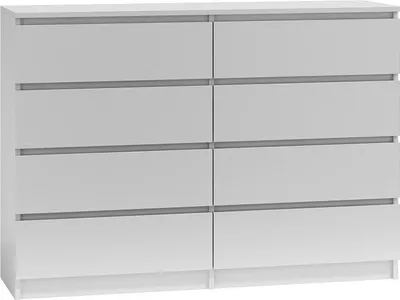 Produktbild von Roe Furniture | Kommode - 8 Schubladen - 140 cm - Weiß Matt - Minimalistisches Design - Hochwertige Verarbeitung - Sideboard