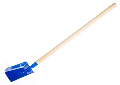 Image de Pelle/Shovel bleu avec manche métal/bois 80cm outil