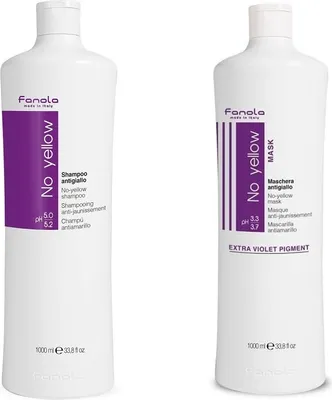 Produktbild von Fanola No Yellow Shampoo 1000ml + maska 1000ml
