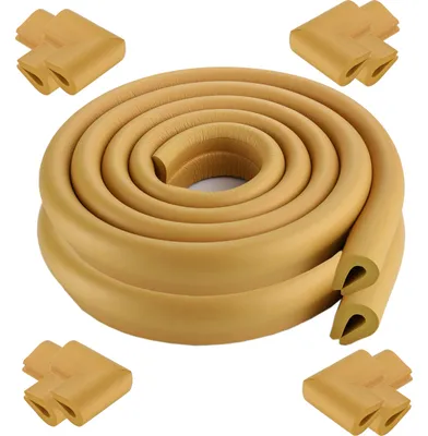 Produktbild von 2x 2M U-Förmige Baby Kantenschutz +8 Ecken, Kantenschutz Baby aus Schaumstoff Selbstklebend, Tischkantenschutz Kinderschutz Stoßschutz