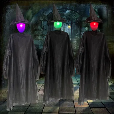 Produktbild von 3 Stk Halloween Leuchtende Hexen Geist 170cm Halloween Dekoration Horror Requisiten Gruselig Gartendeko