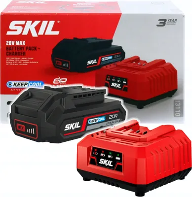 Zdjęcie produktu dla SKIL 20V SET 1 x akumulator 3102 AA 2.5Ah + ładowarka 3122 AA 2.4A, BC1E3110AA