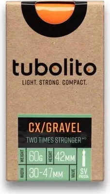 Immagine prodotto di Camera d'aria per bicicletta Tubolito Tubo-CX Gravel All SV42, 27,5" / 28", Arancione