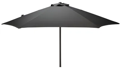 Produktbild von Gartenschirm 230 cm Dunkelgrau UV-Schutz Polyester 180GSM Stahlgestell für Balkon & Terrasse