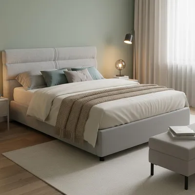 Image de Briatico - Lit Double, Gris, Matelas Inclus  Italy