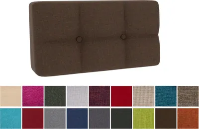 Image de Coussin pour palette, Coussin d'assise pour palette Dossier piqué PFG (Coussin d'angle 60x40, Marron)