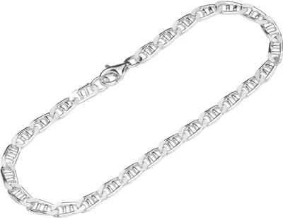 Produktbild von Armband 925 Sterling Silber 19cm Stegpanzerkette 4 fach diamantiert Armkette Neu