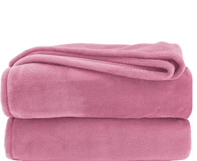 Produktbild von heimtexland ® Kuscheldecke SUPER SOFT Flanell Wohndecke Decke für Sofa Auto Kinderwagen Outdoor Abenteuer Typ380 Woodrose 170 x 130 cm