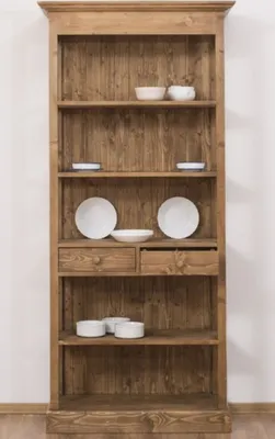 Obrázok produktu pre Casa Padrino skrinka vo vidieckom štýle hnedá 91 x 39 x v. 197 cm - Jedálenská skrinka z masívu vo vidieckom štýle - Nábytok z masívu vo vidieckom štýle