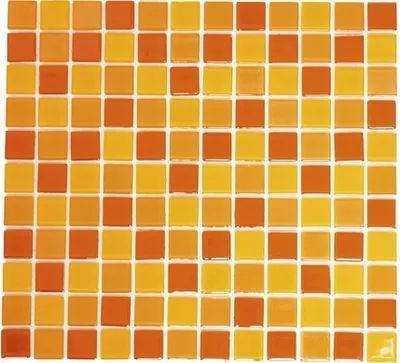 Produktbild von Glasmosaik CM 4523 mix rot/orange/gelb 30,2x32,7 cm