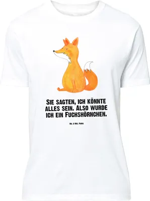 Produktbild von Mr. & Mrs. Panda Tshirt Einhorn Wunsch - Weiß - Geschenk, T-Shirt, Fuchs, Unicorns, Einhörner, mit Spruch, Füchse, Oversize, Unicorn, Lustiges, Shirt, Fuchshörnchen