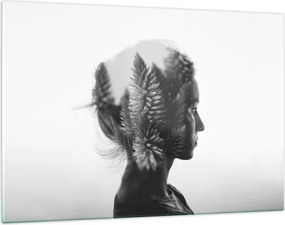 Produktbild von Bilder auf glas - Frau Abstraktion - 120x80cm - Glasbilder - Wandbilder - Kunstdruck - zum Aufhängen bereit - Wanddekoration aus Glas - Glas Bilder - Wandbild auf Glas - Einteilig - GAA120x80-3799