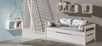 Produktbild von Kinderzimmer Sofa Couch Holz Bett Schlaf Couchen Betten Jugendzimmer Möbel