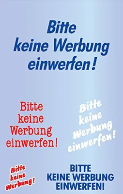 Produktbild von AVERY Zweckform Hinweisetiketten "Bitte keine Werbung einwerfen!" 1 Bogen mit 5 Etiketten