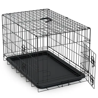 Produktbild von Avalo Hundekäfig L - Faltbarer Käfig - Klappbar - 2 Türen - 92x57x64 CM