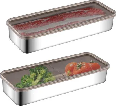 Image de Boîte à charcuterie, 2 pièces, adaptée au réfrigérateur et au micro-ondes, boîte à fromage
