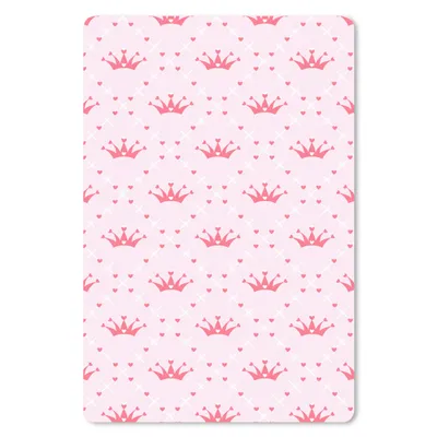 Produktbild von MuchoWow® Mauspad Mousepad Krone - Muster - Rosa 18x27 cm - Mousepads - Maus Mat - Pad - Mausunterlage