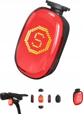 Zdjęcie produktu dla Navihood B1 Inteligentna tylna lampka rowerowa wyświetlacz LED Emotikony