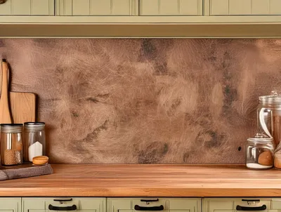 Immagine prodotto di CopperAndCraft pannello murale in rame patinato 90x90 cm, alzatina in metallo fatta a mano, alzatina per cucina, alzatina per piano cottura,