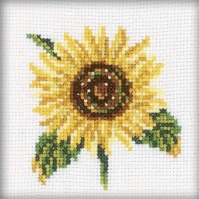 Zdjęcie produktu dla Zestaw do haftu krzyżykowego RTO "Słonecznik" H170, wzór liczony, 10x10 cm