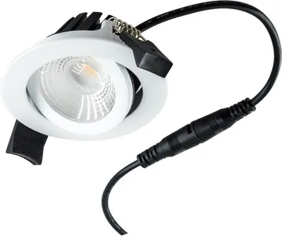 Immagine prodotto di EVN LED da incasso a soffitto, rotondo, orientabile, bianco, IP65, 8 W, 3000 K, 720 lm, dimmerabile, diametro di incasso 68 mm