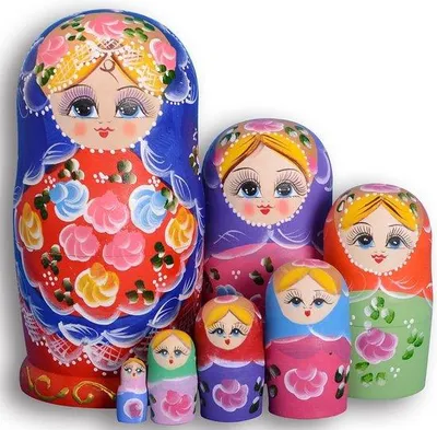 Produktbild von Professionelle Russische Nesting Dolls, 7-teilige handgefertigte Lindeholz Spielwaren
