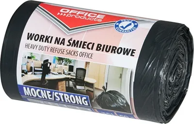Obrázek produktu pro Kancelářské vložky do odpadkových košů, OFFICE PRODUCTS, silné (LDPE), 35 l, 50 ks, černé