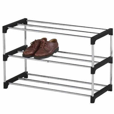 Obrázok produktu pre Kondela Botník Montego - chróm / čierna