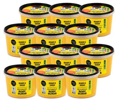 Productafbeelding van 12 x Biologische bodyscrub Mango & Suiker - 250 ml - Voordeelverpakking - 12 stuks