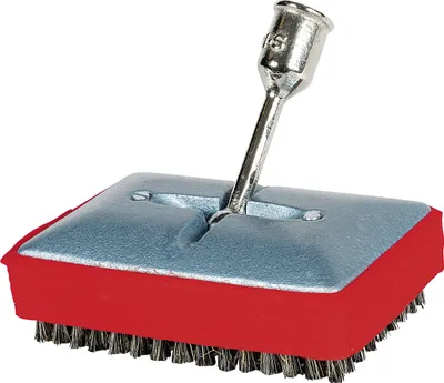 Produktbild von SOREX Bohnerbesen, rot, Kugelgelenk, vernickeltem Temperguss-Stielhalter, Hammerschlaglackierung, 22x15x8cm, 6kg