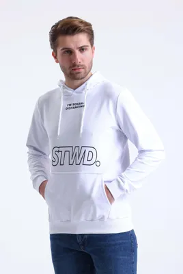 Produktbild von Sweatshirt Hoodie Royyen 4680 Print Herren – WEIß / L