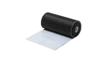 Zdjęcie produktu dla 4ROOF/Taśma kominowa IZOMIN 3D 300mm x 5m czarny aluminiowa wzór 3D elastyczna odporna na warunki pogodowe UV uszczelnia zabezpiecza