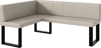 Produktbild von MEBLINI Eckbank für Esszimmer - Küchenbank - Essecke - Sitzecke Küche - PETER - U-Beine 128x168x87cm Links - Beige Kunstleder