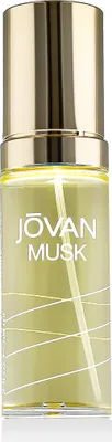 A bottle of Jovan Musk Eau de Cologne for women.