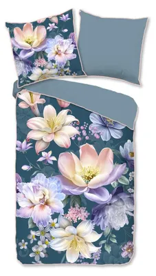 Productafbeelding van Descanso Dekbedovertrek "Mirery" - Blauw - (155x220 cm) - 100% Katoen