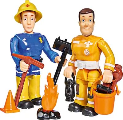 Produktbild von Simba 109251026 - Feuerwehrmann Sam - Figuren Doppelpack II, 4-sort. Sam & Arnold