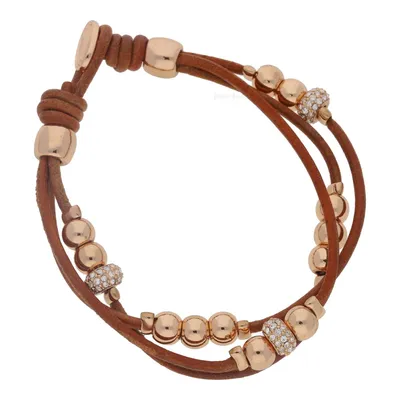 Immagine prodotto di Fossil JA6539791 Bracciale da donna Vintage Iconic Rondel in pelle color rosa