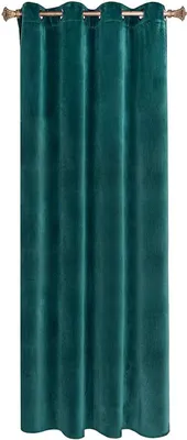 Produktbild von WOLTU Verdunklungsgardine mit Ösen Samtvorhang Thermogardine, 300 g/m² Schwere Verdunkelungsvorhang Dunkelgrün 140x245 cm (1 Stück)