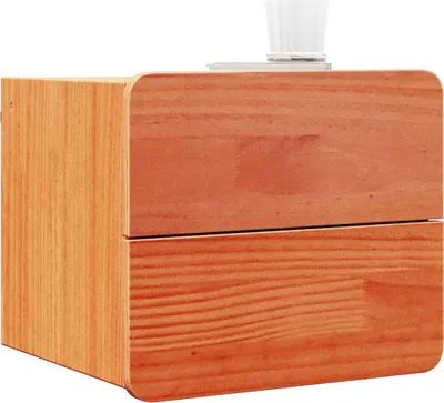Obrázok produktu pre vidaXL Nočný stolík, 2 ks, hnedý, 39 x 34 x 33 cm, masívne borovicové drevo