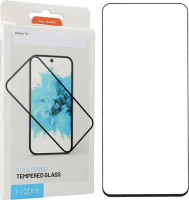 Obrázek produktu pro Tvrzené sklo pro Motorola Moto G35 5G, pevný plný kryt 2,5D tvrzené sklo, průhledné s černým rámečkem