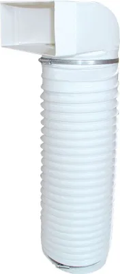 Zdjęcie produktu dla Kanał płaski 220x90mm do Ø 150mm, element odchylający z wężem elastycznym 50cm